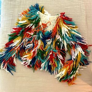 Funky yarn jacket perfect for festivals or hippie costume